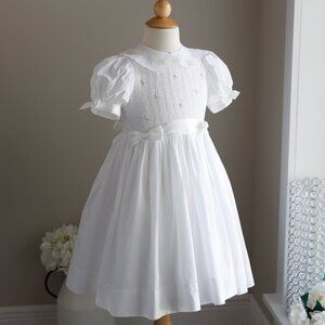 Strasburg Dress Smocked Heirloom Rare Find Special Occasion Flower Girl Size 5
